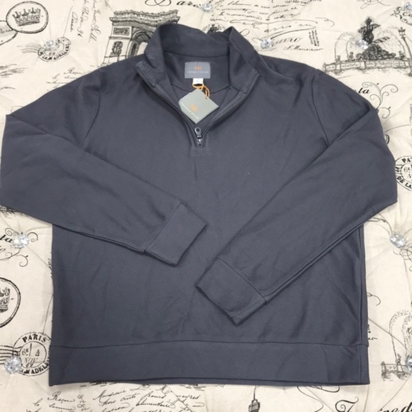 Thomas Dean Partial Zip Pullover - Picture 3 of 5